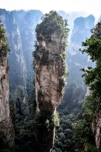 The Avatar Hallelujah Mountain — the slender sandstone pillar known as the Southern Sky Column on the Yuanjiajie plateau, officially renamed after the 2009 film.